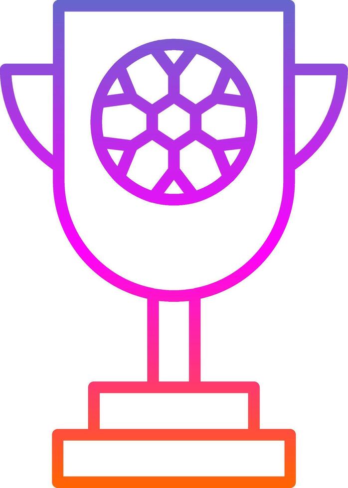 icona del gradiente della linea del trofeo vettore
