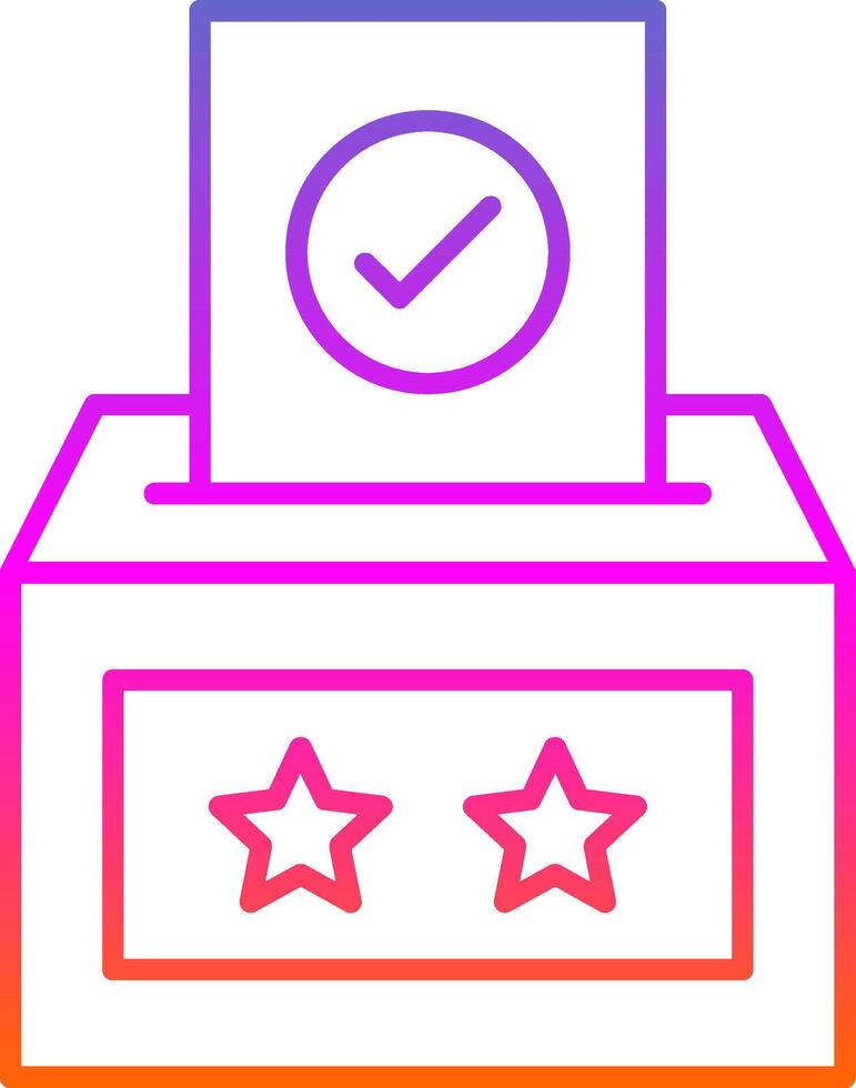 voto scatola linea pendenza icona vettore