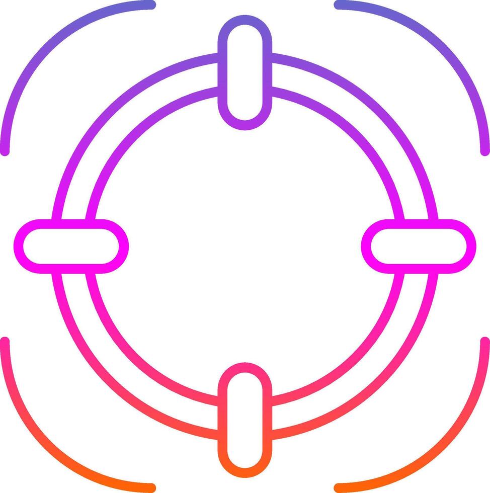 icona del gradiente della linea di destinazione vettore