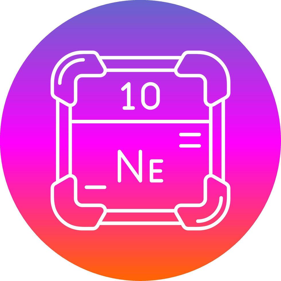 neon linea pendenza cerchio icona vettore