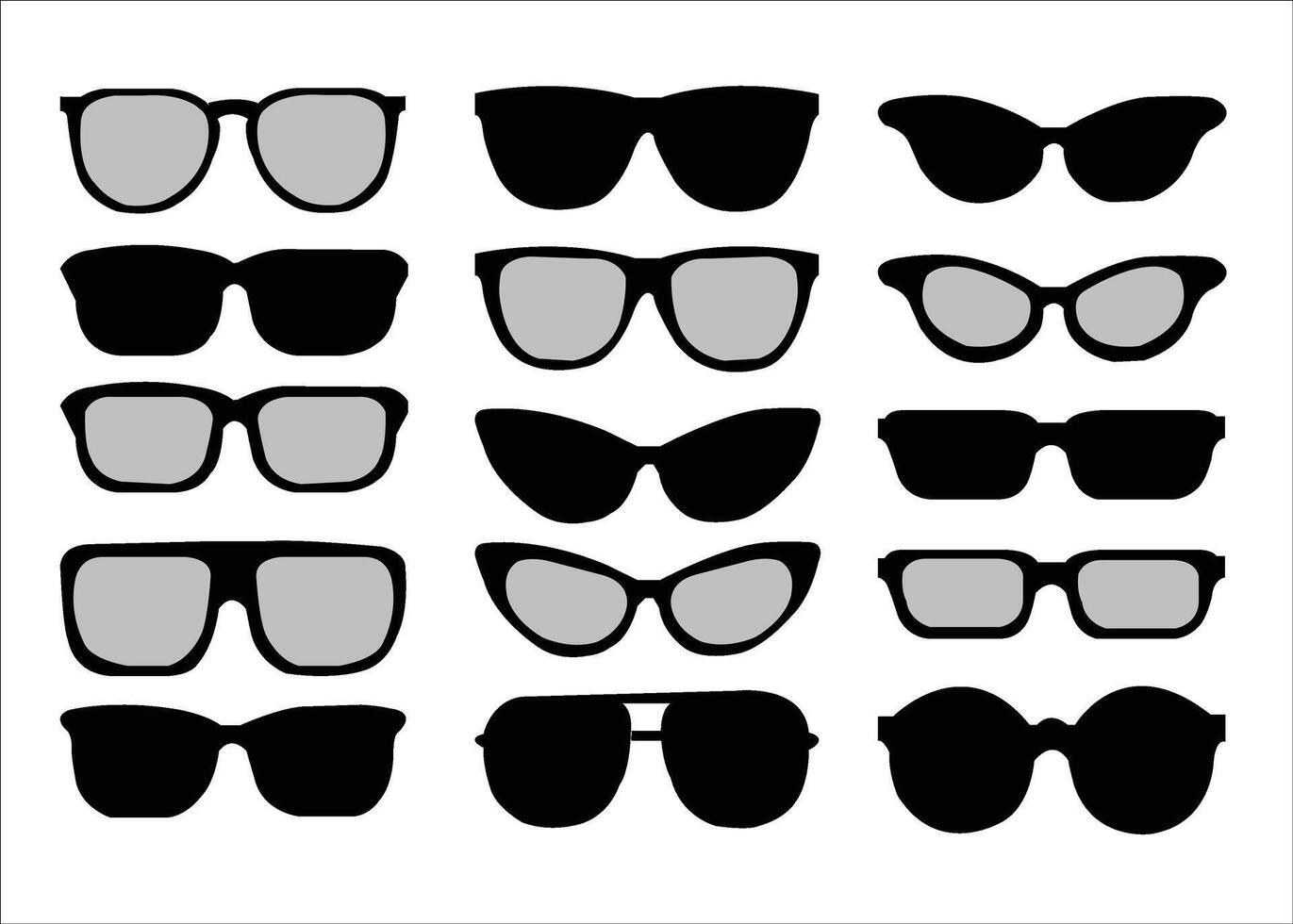 vettore occhiali da sole simmetrico impostato di bicchieri modello