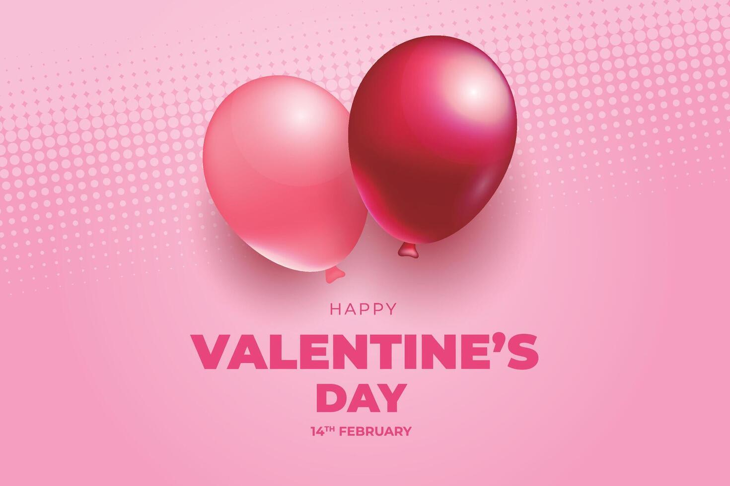 San Valentino giorno sfondo con rosso cuore sagomato palloncini vettore