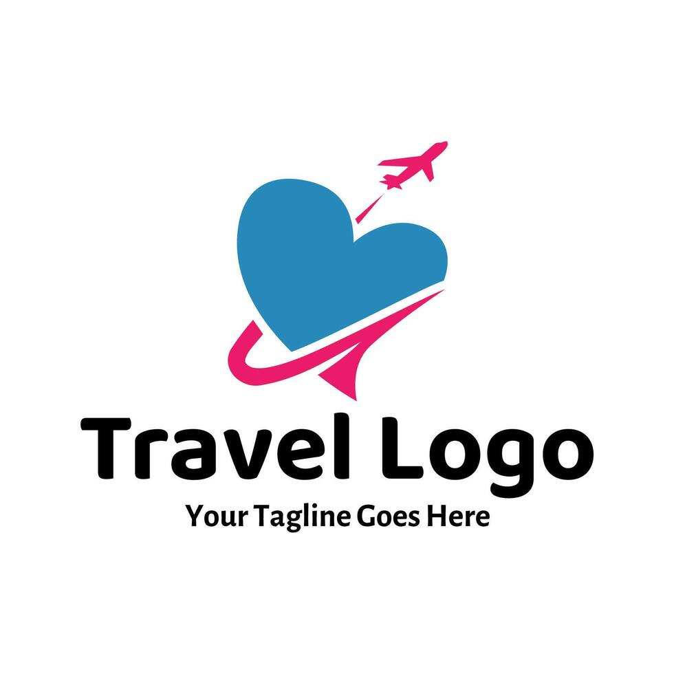 viaggio amore logo, modificabile vettore logo modello vettore. amore viaggio viaggio logo design modello