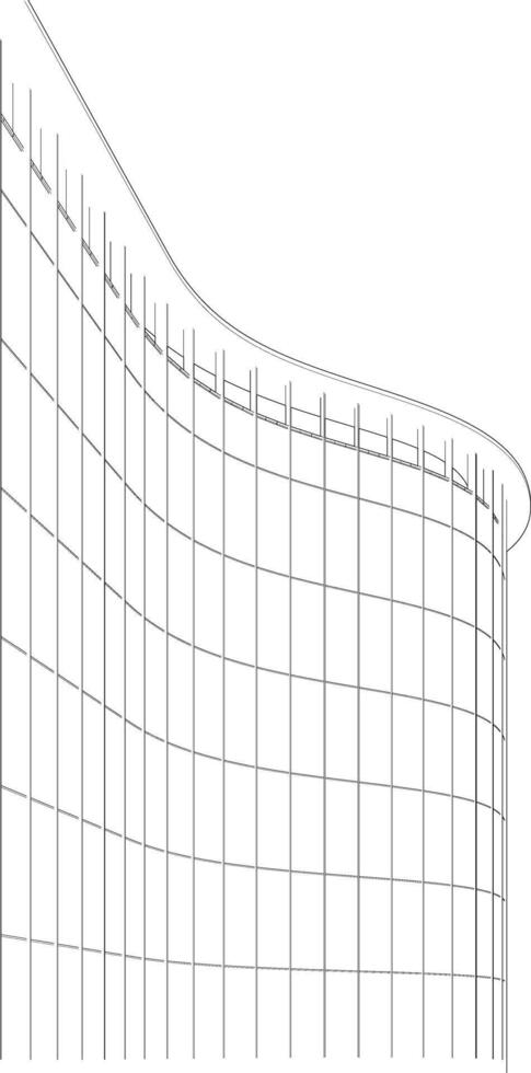 3d illustrazione di edificio nel concetto vettore