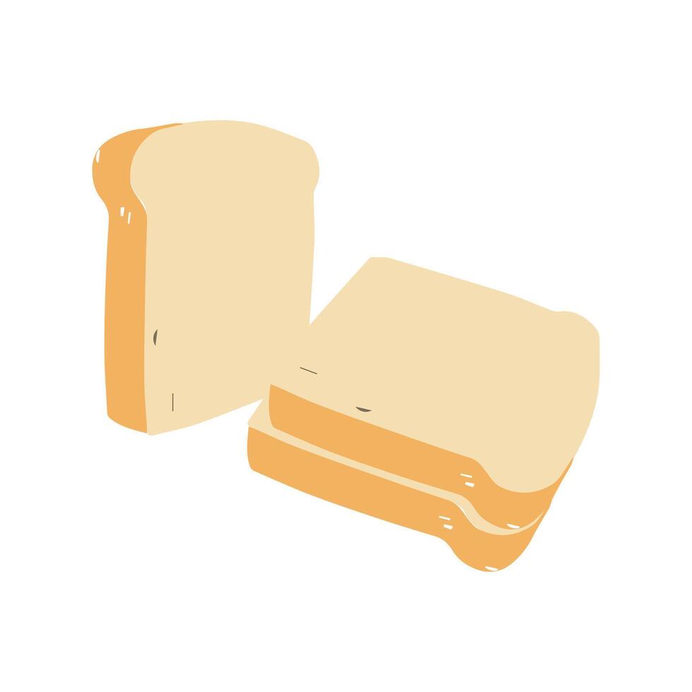 Sandwich con fritte uovo e pane pane abbrustolito, collezione di Grano panini vettore illustrazione, con Burro, fritte uova, formaggio, prima colazione concetto pane abbrustolito. fette di pane abbrustolito. piatto design stile.