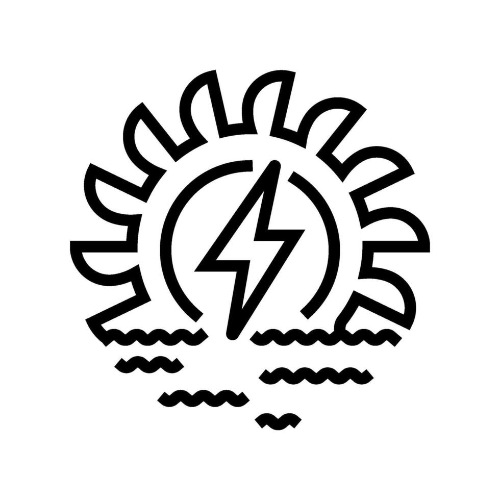 idroelettrico energia linea icona vettore illustrazione