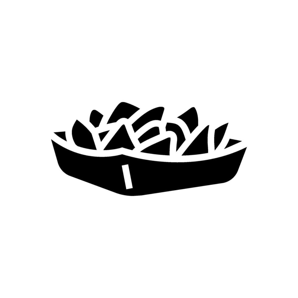 nachos veloce cibo glifo icona vettore illustrazione