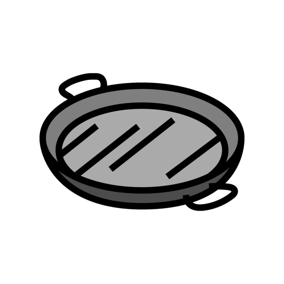 paella padella spagnolo cucina colore icona vettore illustrazione