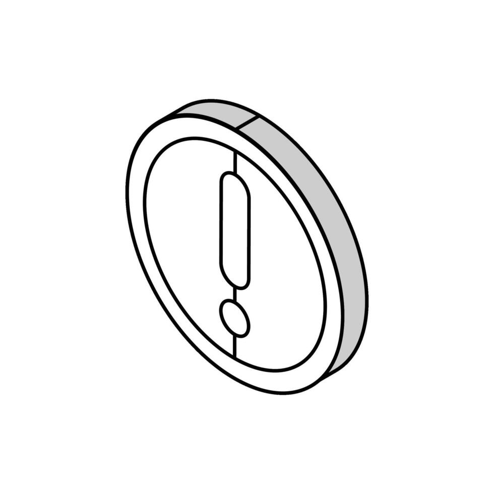 Attenzione icona mettere in guardia isometrico icona vettore illustrazione