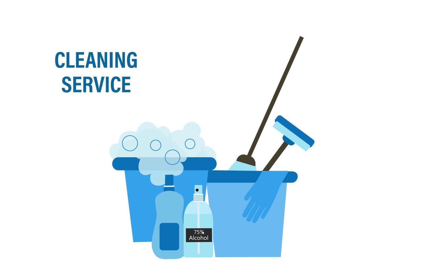 pulizia servizio e pulizia Casa prodotti. sanitario chimico prodotti per casa pulizia, pavimento, cucina e gabinetto vettore
