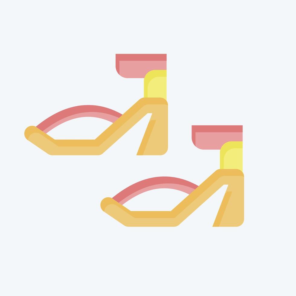 icona sandali. relazionato per moda simbolo. piatto stile. semplice design modificabile. semplice illustrazione vettore