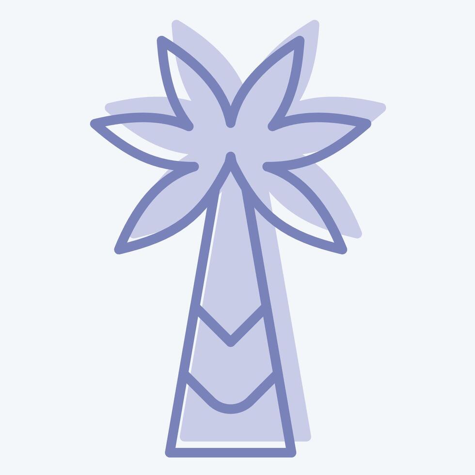 icona palma albero. relazionato per Kenia simbolo. Due tono stile. semplice design modificabile. semplice illustrazione vettore