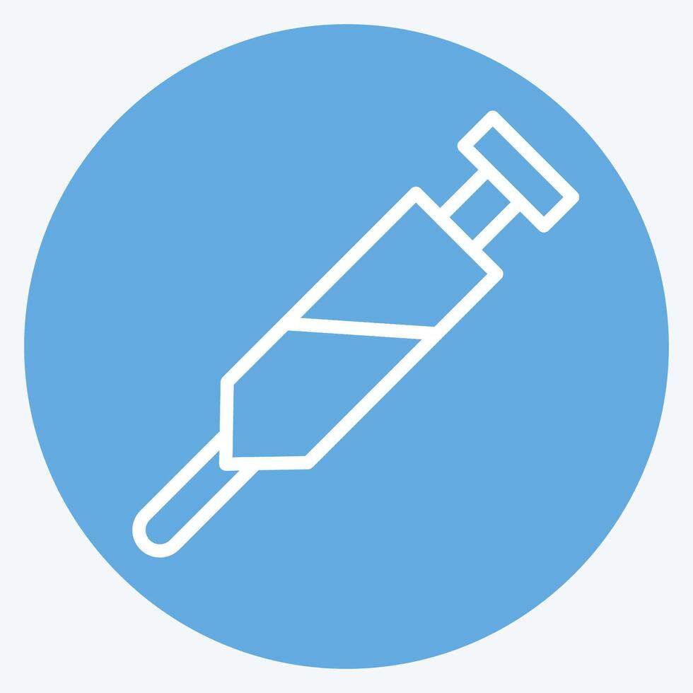 icona vaccinazione. relazionato per medico simbolo. blu occhi stile. semplice design modificabile. semplice illustrazione vettore