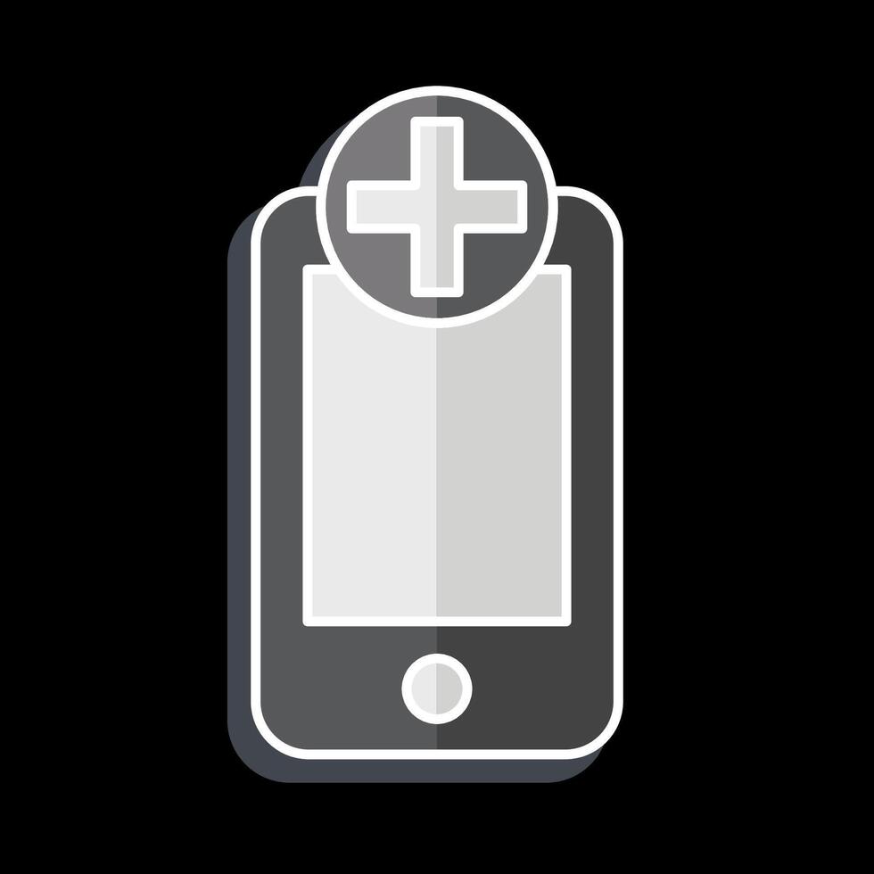 icona medico app. relazionato per medico simbolo. lucido stile. semplice design modificabile. semplice illustrazione vettore