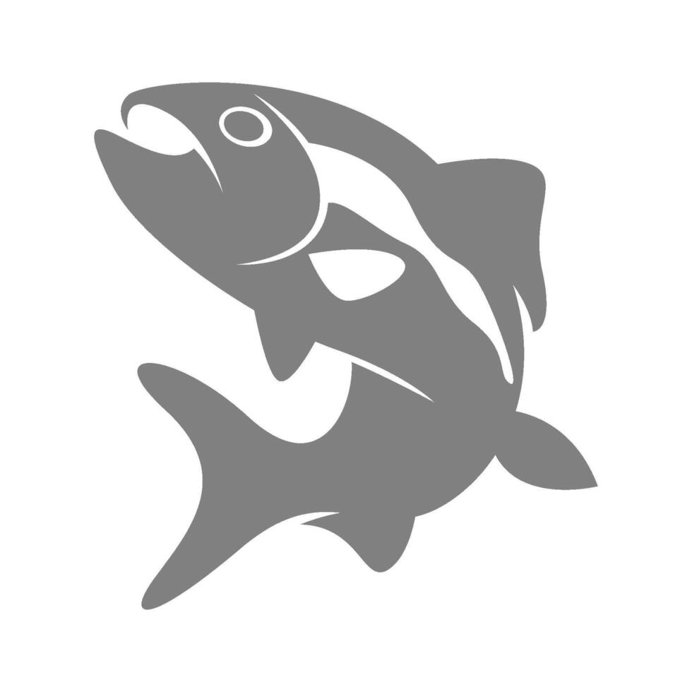 pesce icona logo design vettore