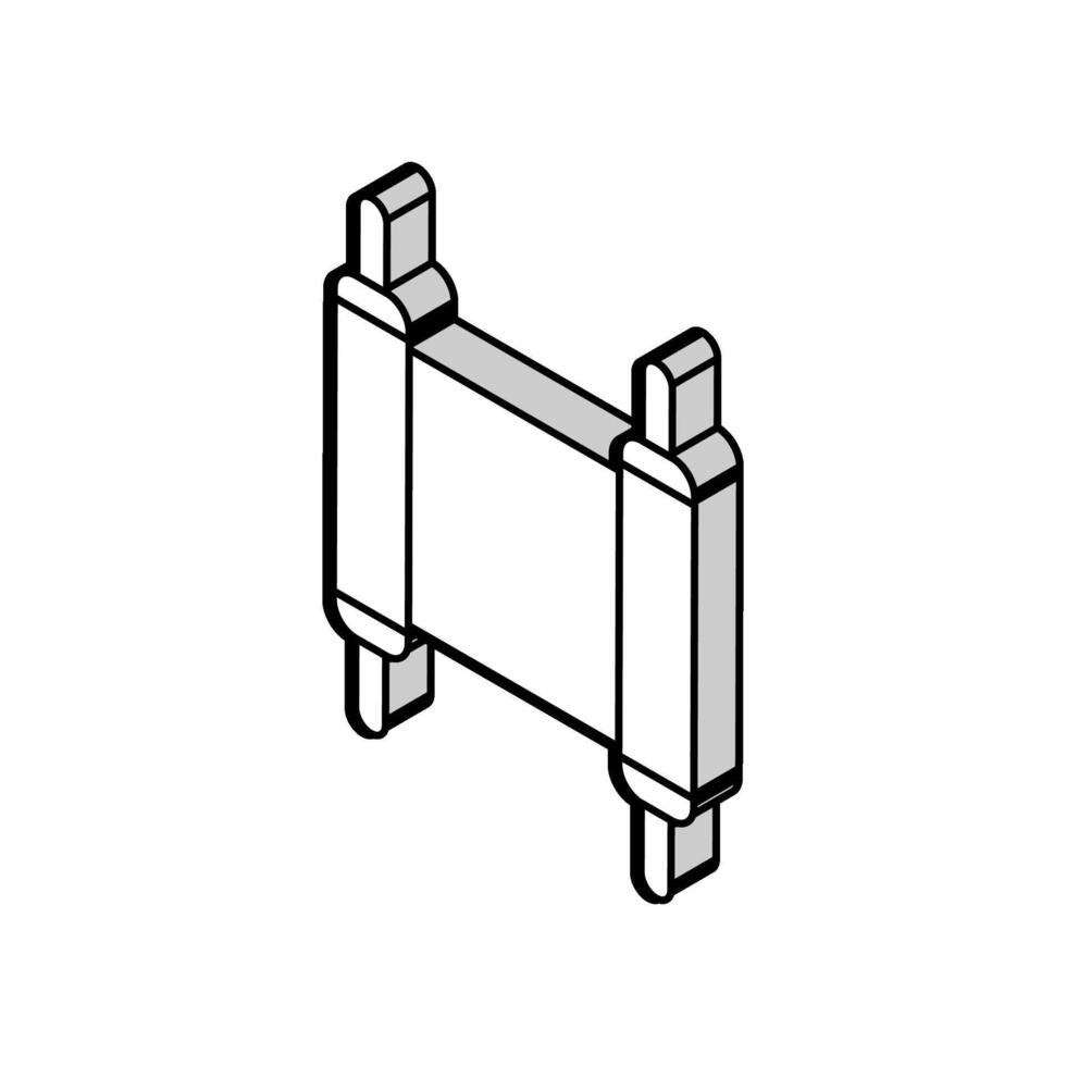 Torah scorrere ebraico isometrico icona vettore illustrazione