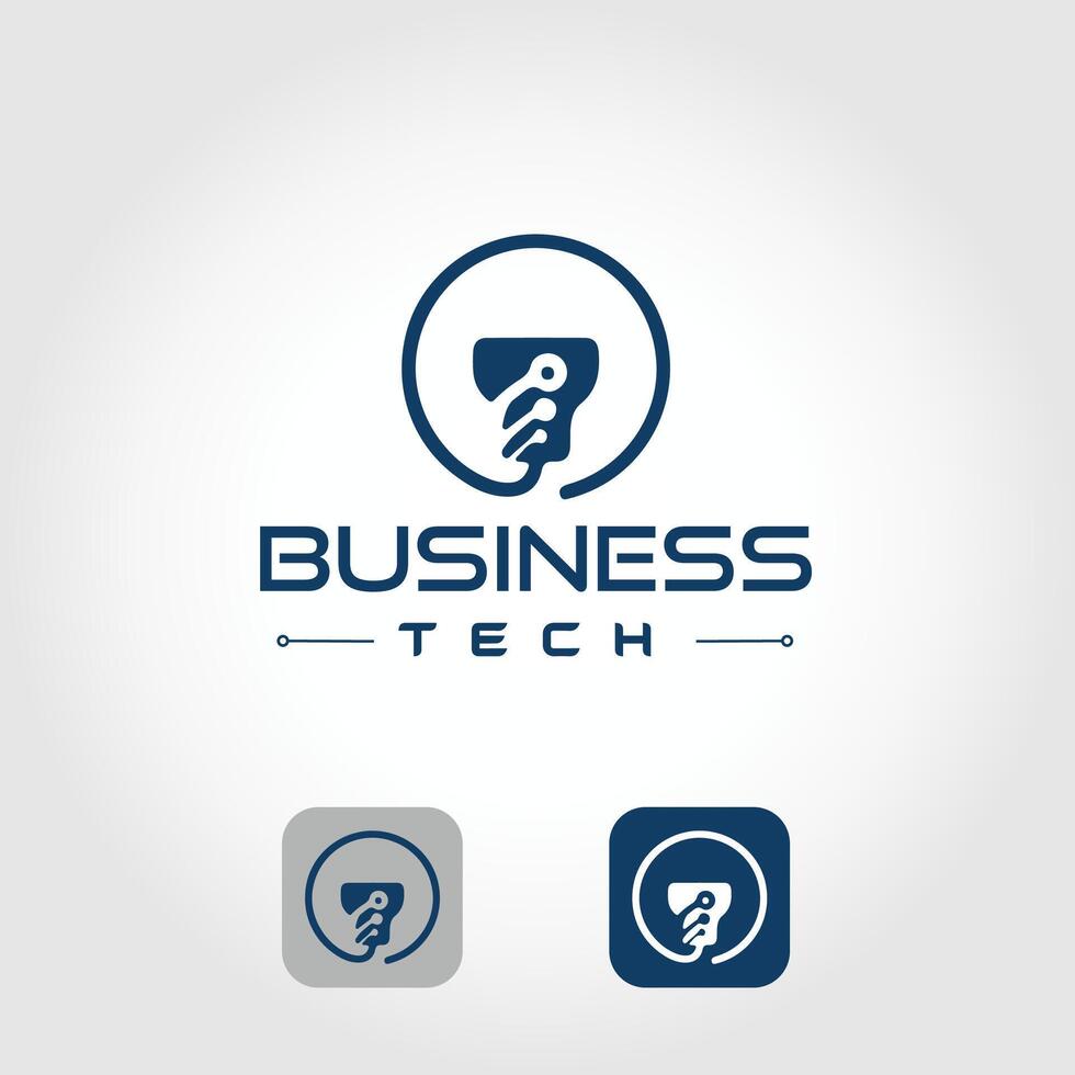 vettore tecnologia logo design modello con semplice e moderno Linee
