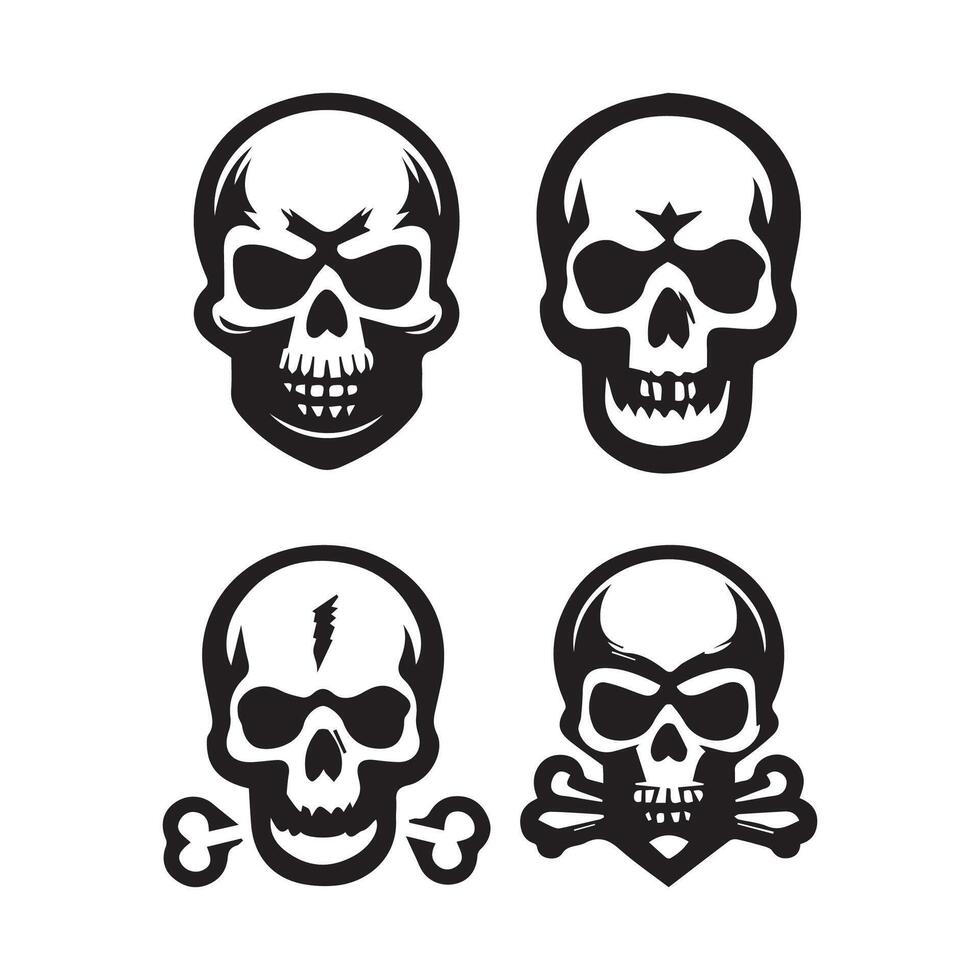 cranio logo icona design vettore illustrazione design modello
