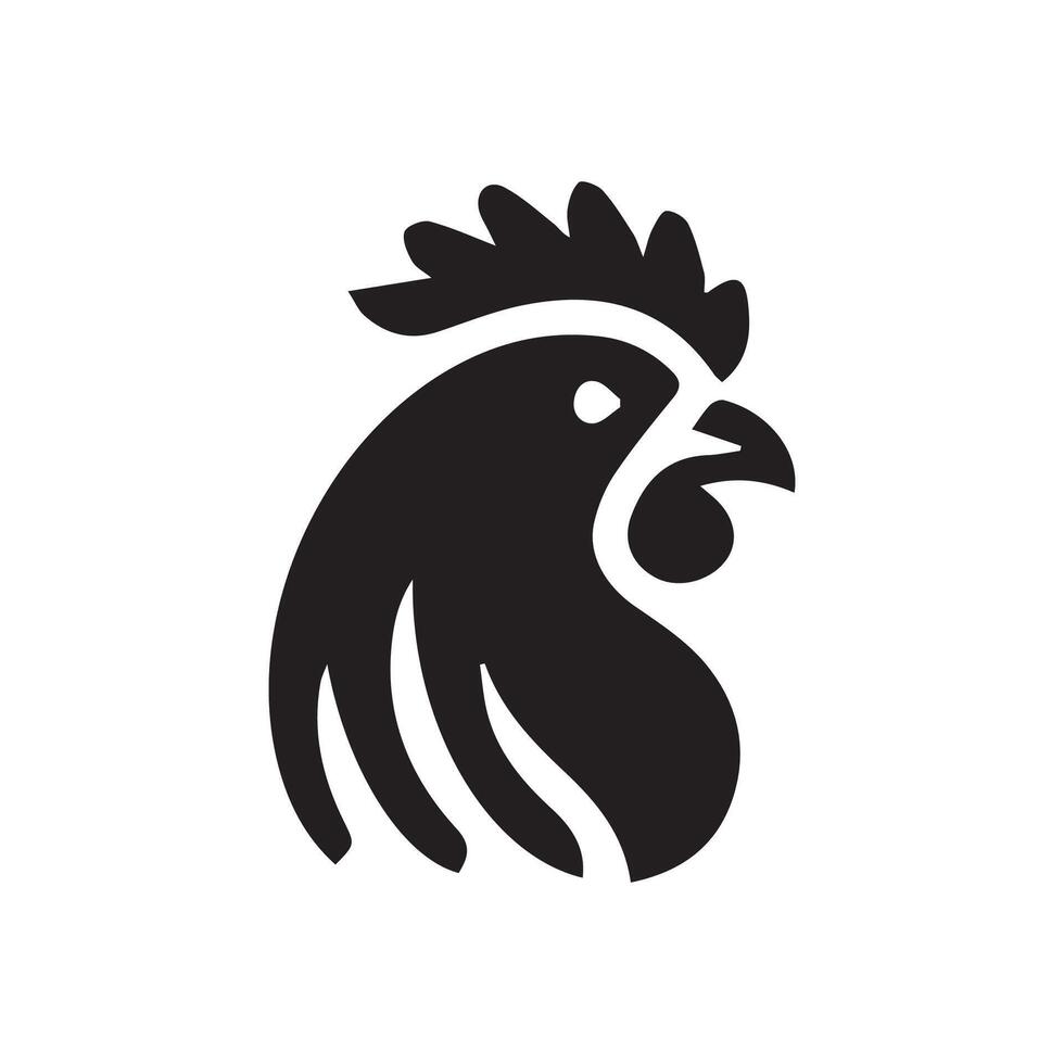 pollo testa logo design modello, pollo Gallo simbolo vettore