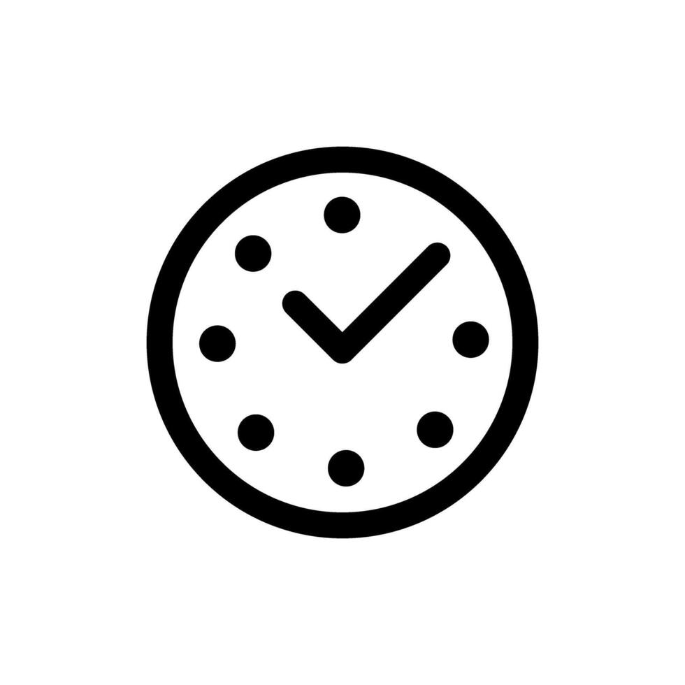 orologio viso icona vettore. parete orologio illustrazione cartello. tempo simbolo. orologio simbolo o logo. vettore