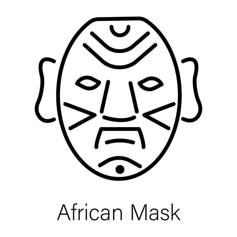 di moda africano maschera vettore