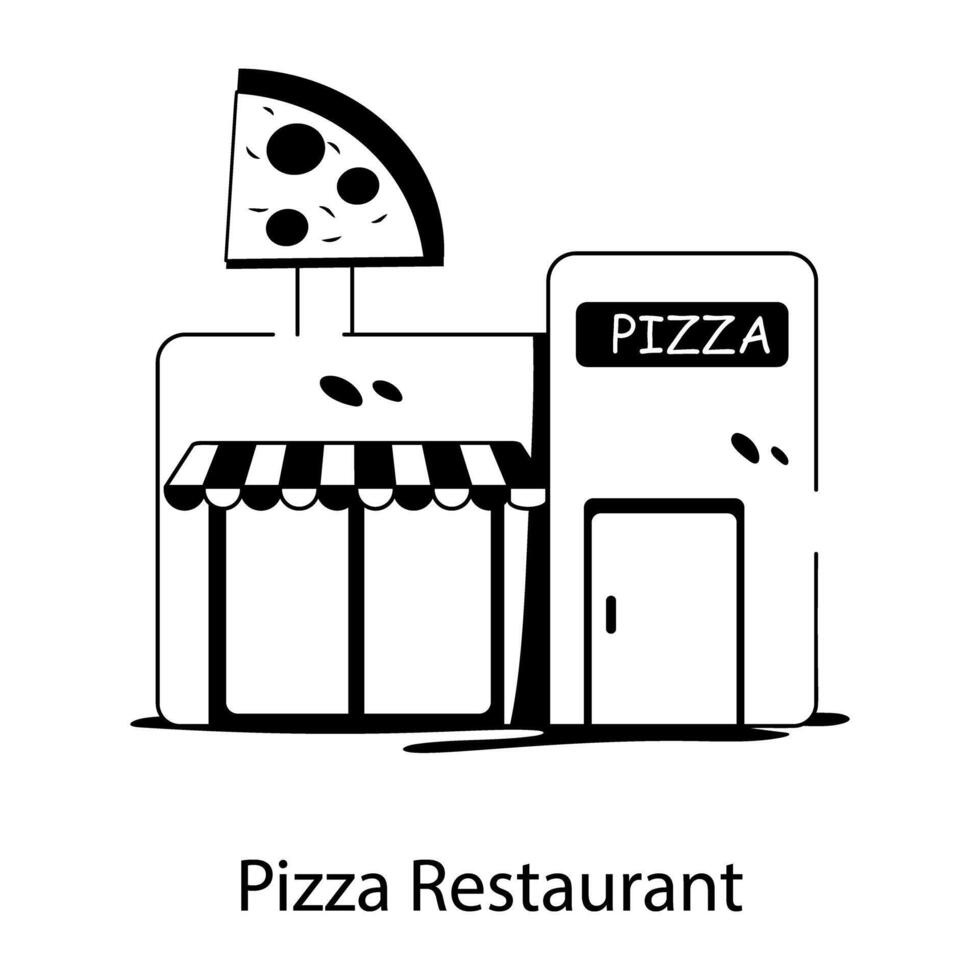 di moda Pizza ristorante vettore