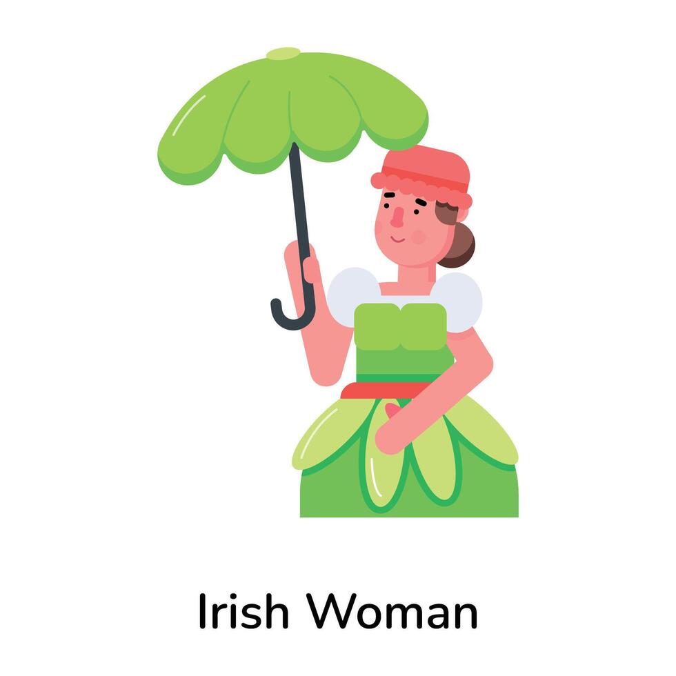 di moda irlandesi donna vettore