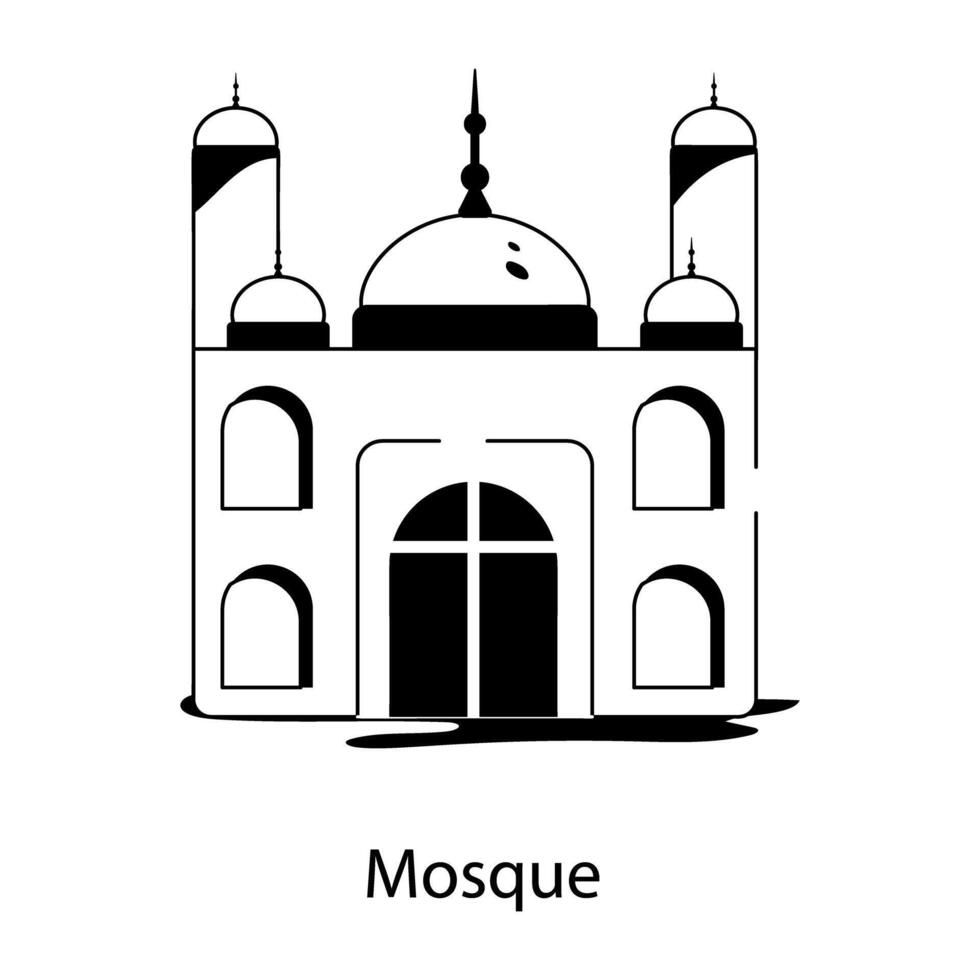 concetti di moschea alla moda vettore