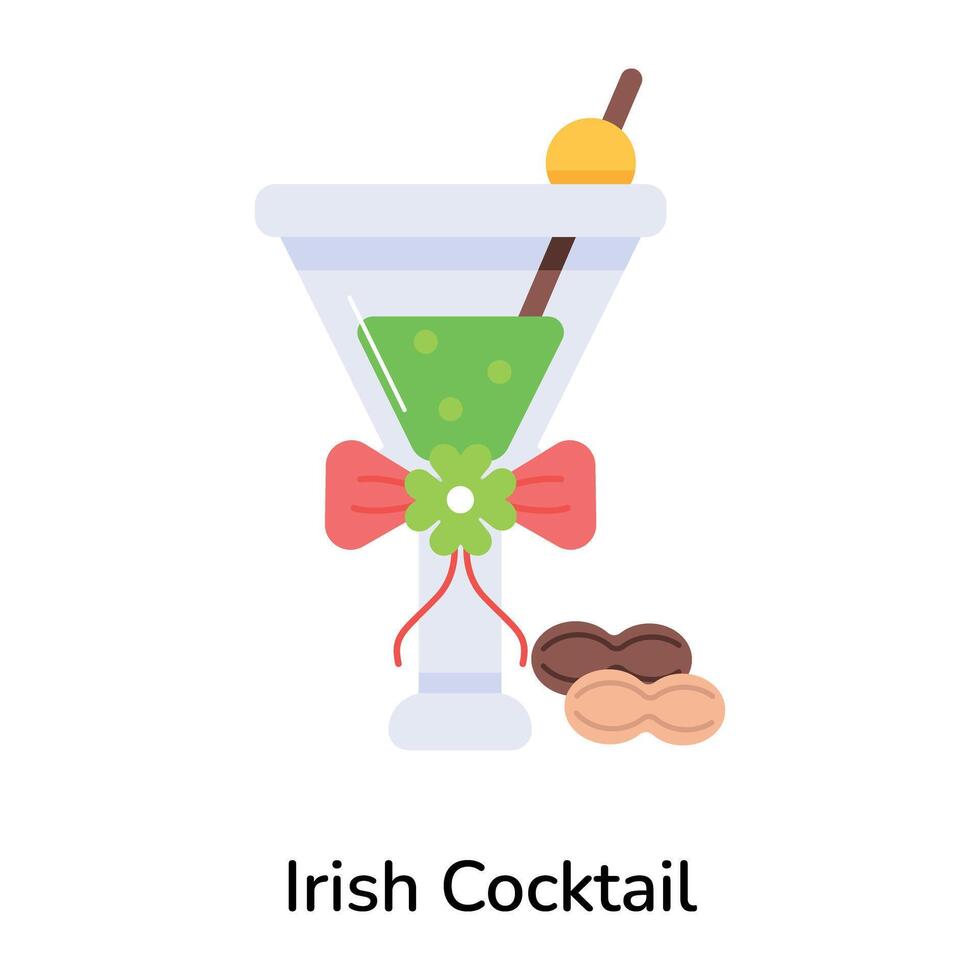 di moda irlandesi cocktail vettore