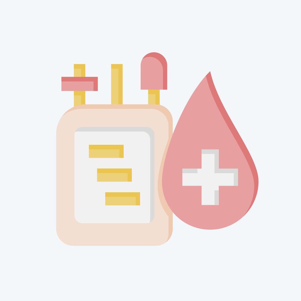 icona sangue. relazionato per sangue donazione simbolo. piatto stile. semplice design modificabile. semplice illustrazione vettore