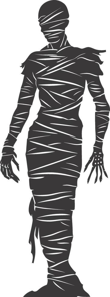 ai generato silhouette mummia il Egitto mitico creatura nero colore solo vettore