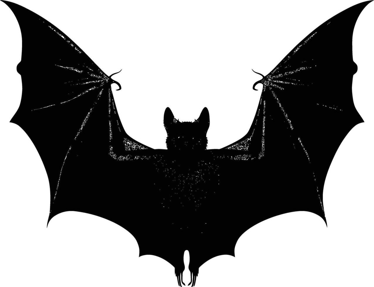 ai generato silhouette pipistrello animale nero colore solo pieno corpo vettore