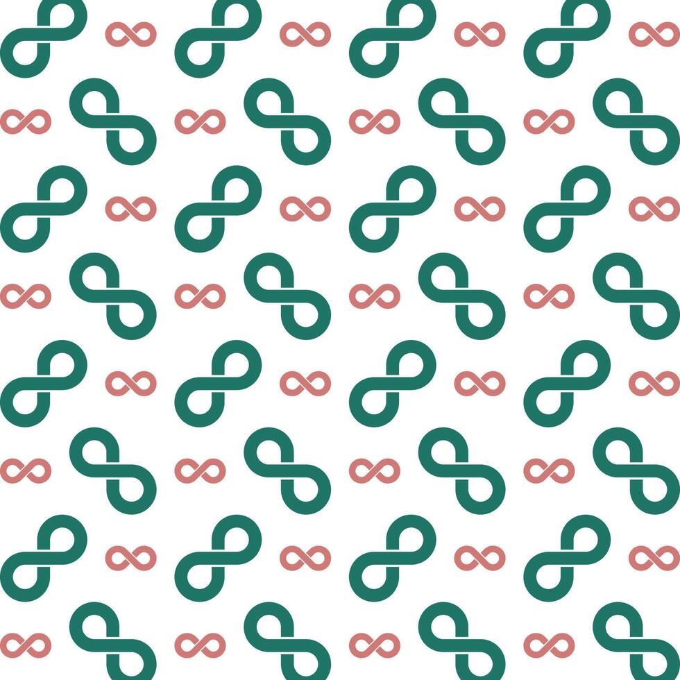 infinito ciclo continuo simbolo di moda ripetendo modello verde Marrone vettore illustrazione sfondo