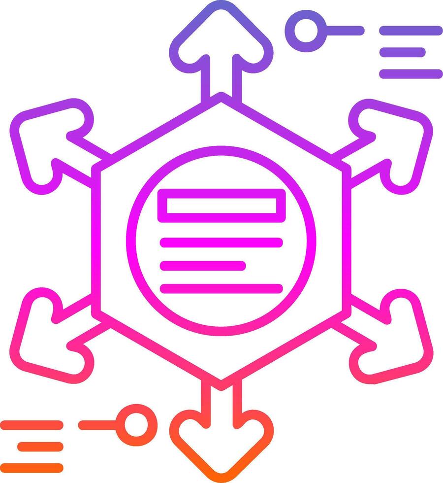 icona del gradiente della linea del diagramma vettore