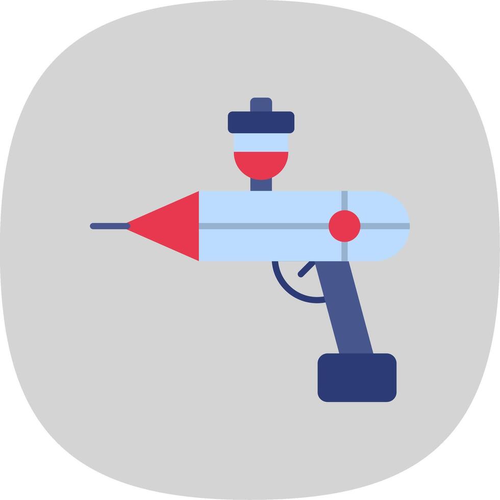 aerografo piatto curva icona vettore