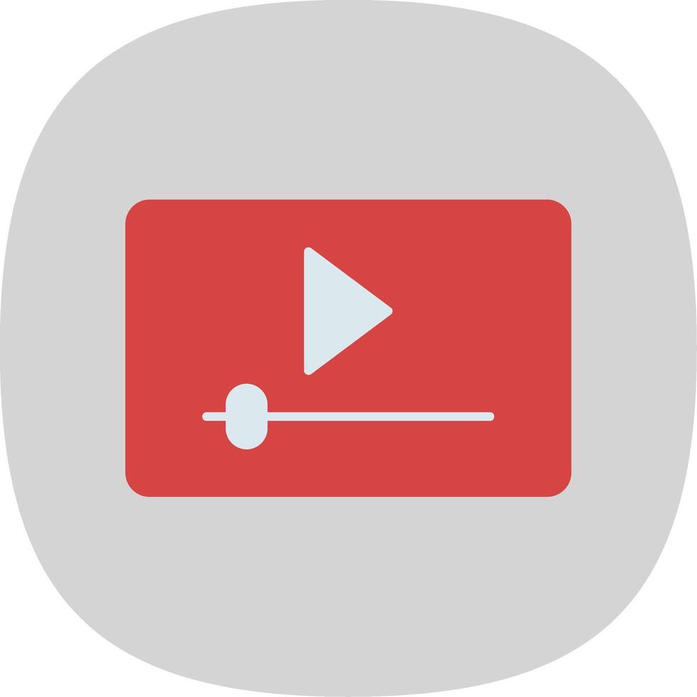 video marketing piatto curva icona vettore