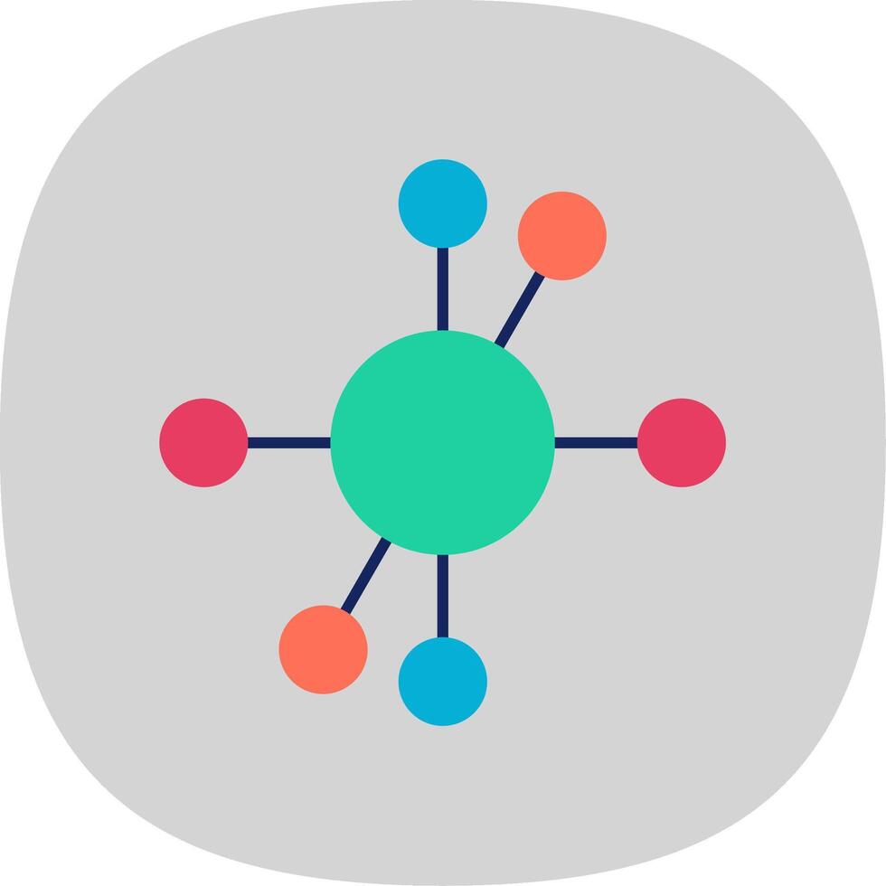 diagramma piatto curva icona vettore