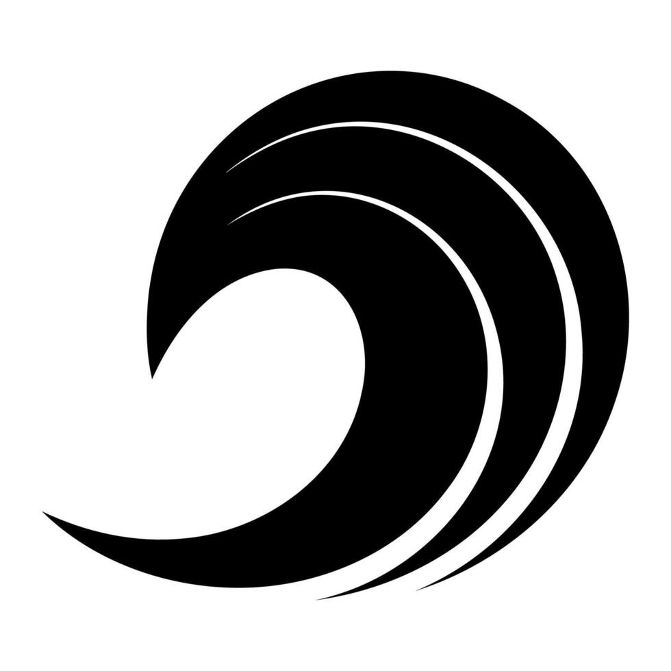 ai generato semplice onda logo. vettore illustrazione