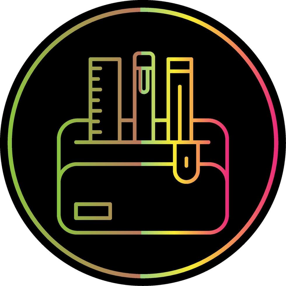 matita Astuccio linea pendenza dovuto colore icona vettore