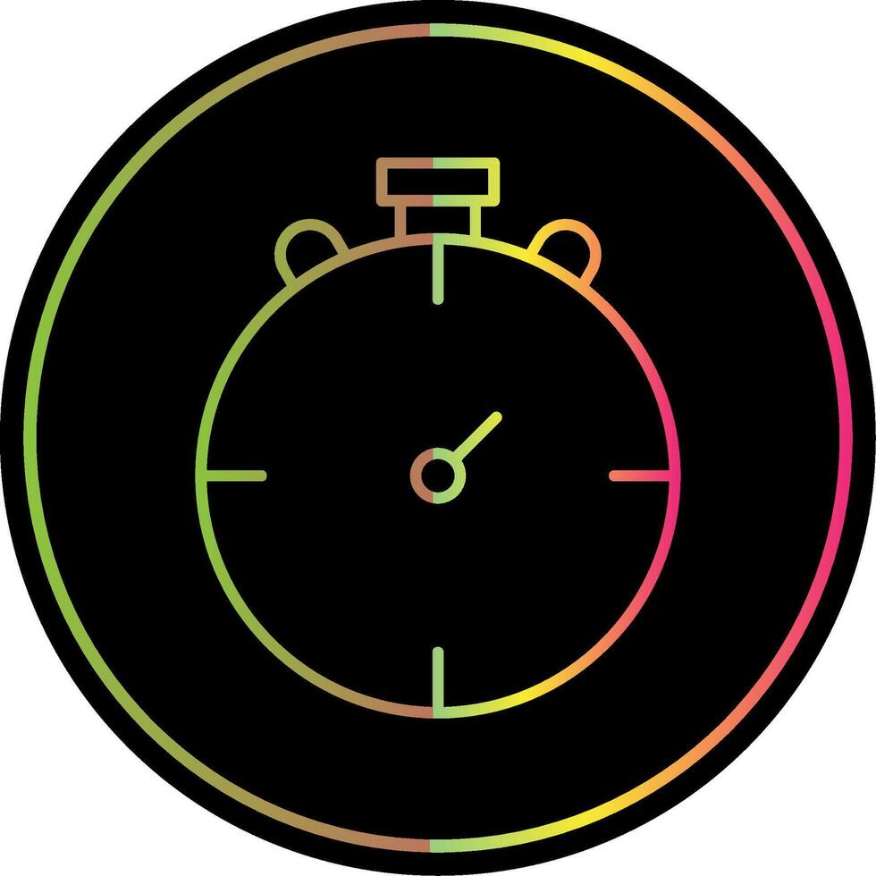 fermare orologio linea pendenza dovuto colore icona vettore