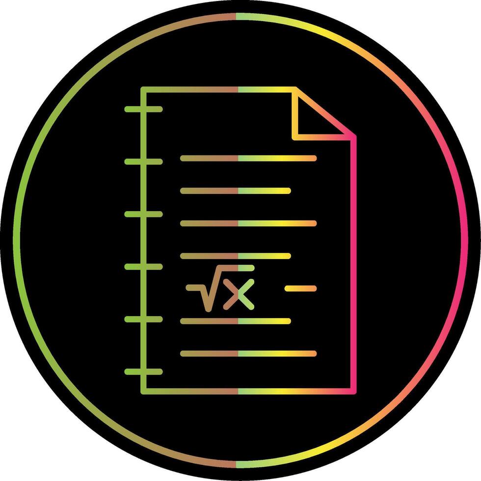 matematica linea pendenza dovuto colore icona vettore