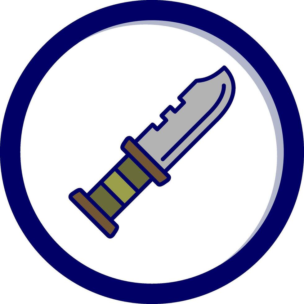 militare coltello vettore icona