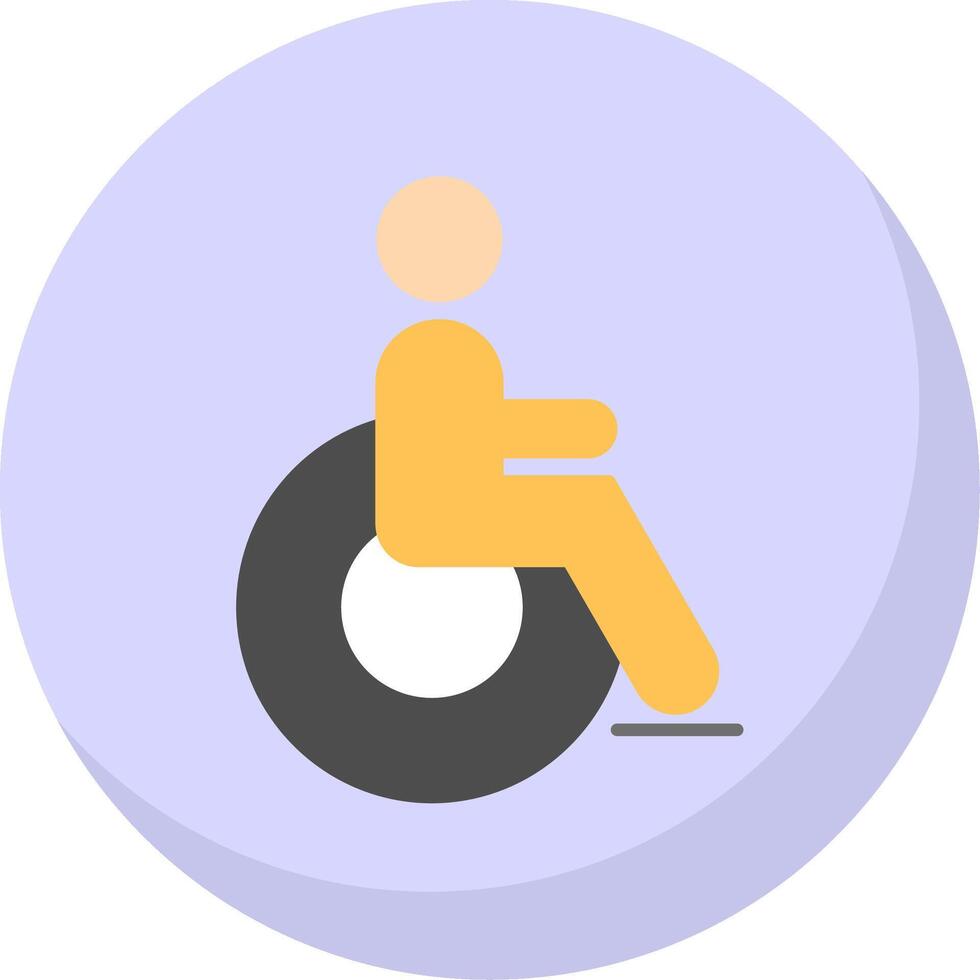 Disabilitato piatto bolla icona vettore