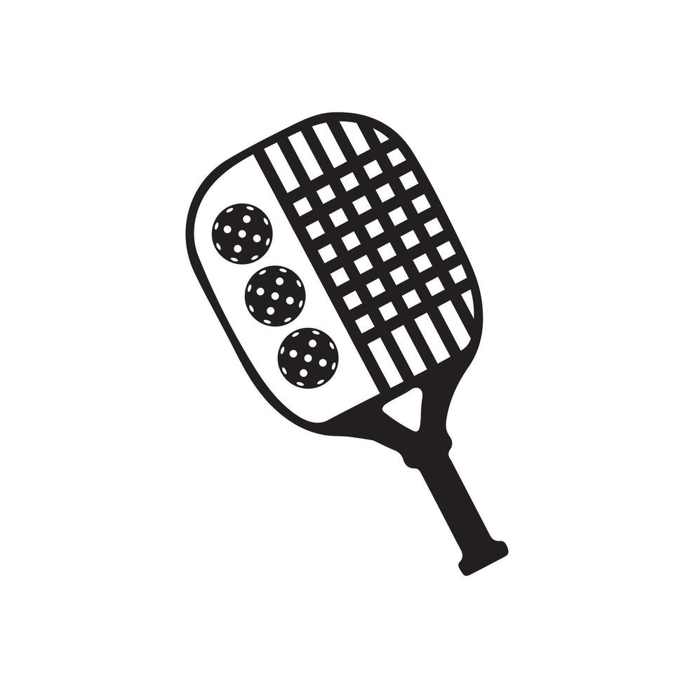 pickleball pagaia vettore illustrazione. pickleball pagaia e palla vettore, clipart di pickleball, pickleball pipistrello e simbolo