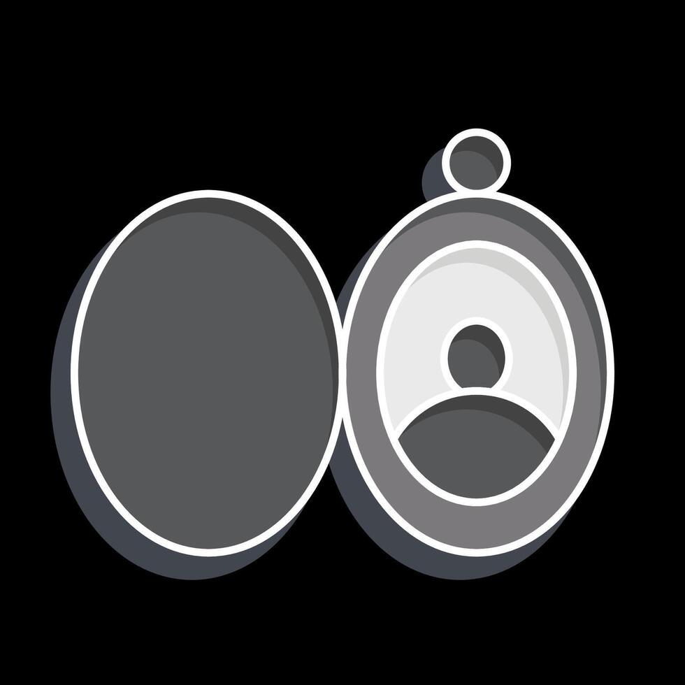icona medaglione. relazionato per gioielleria simbolo. lucido stile. semplice design modificabile. semplice illustrazione vettore