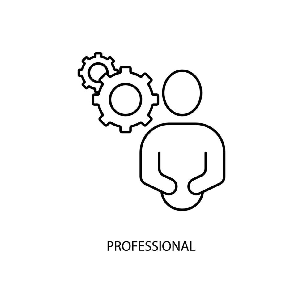 professionale concetto linea icona. semplice elemento illustrazione. professionale concetto schema simbolo design. vettore
