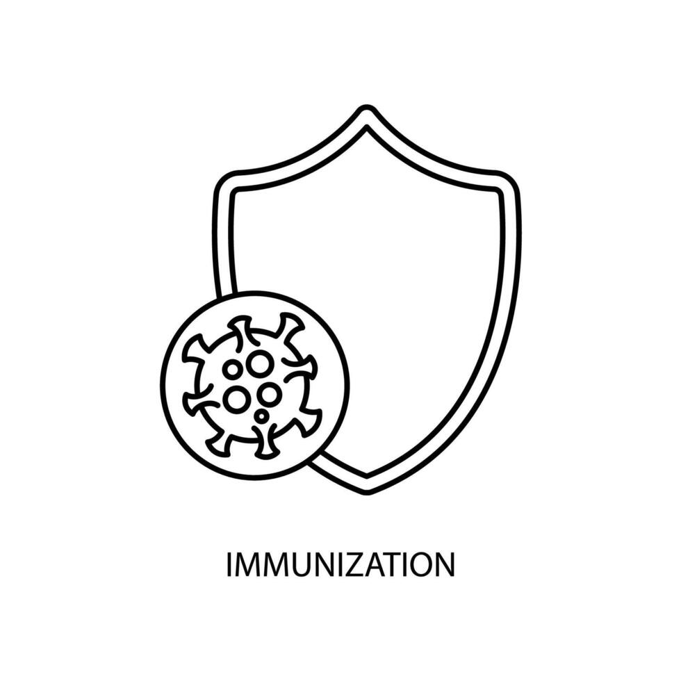 immunizzazione concetto linea icona. semplice elemento illustrazione. immunizzazione concetto schema simbolo design. vettore