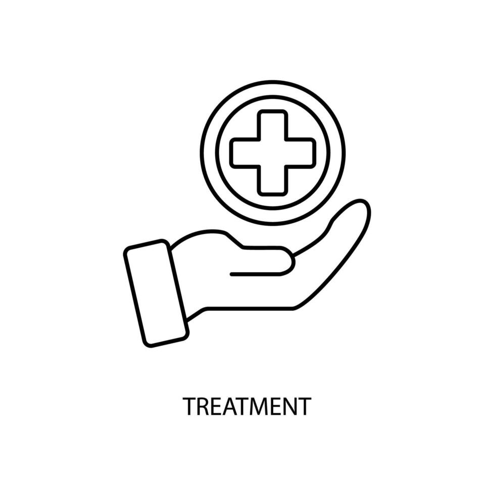trattamento concetto linea icona. semplice elemento illustrazione. trattamento concetto schema simbolo design. vettore