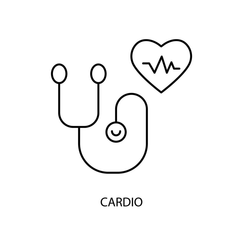 cardio concetto linea icona. semplice elemento illustrazione.cardio concetto schema simbolo de cartello. vettore