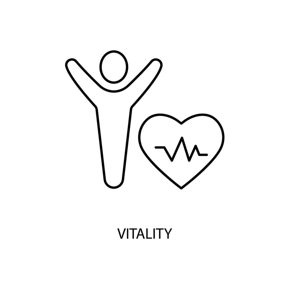 vitalità concetto linea icona. semplice elemento illustrazione. vitalità concetto schema simbolo design. vettore